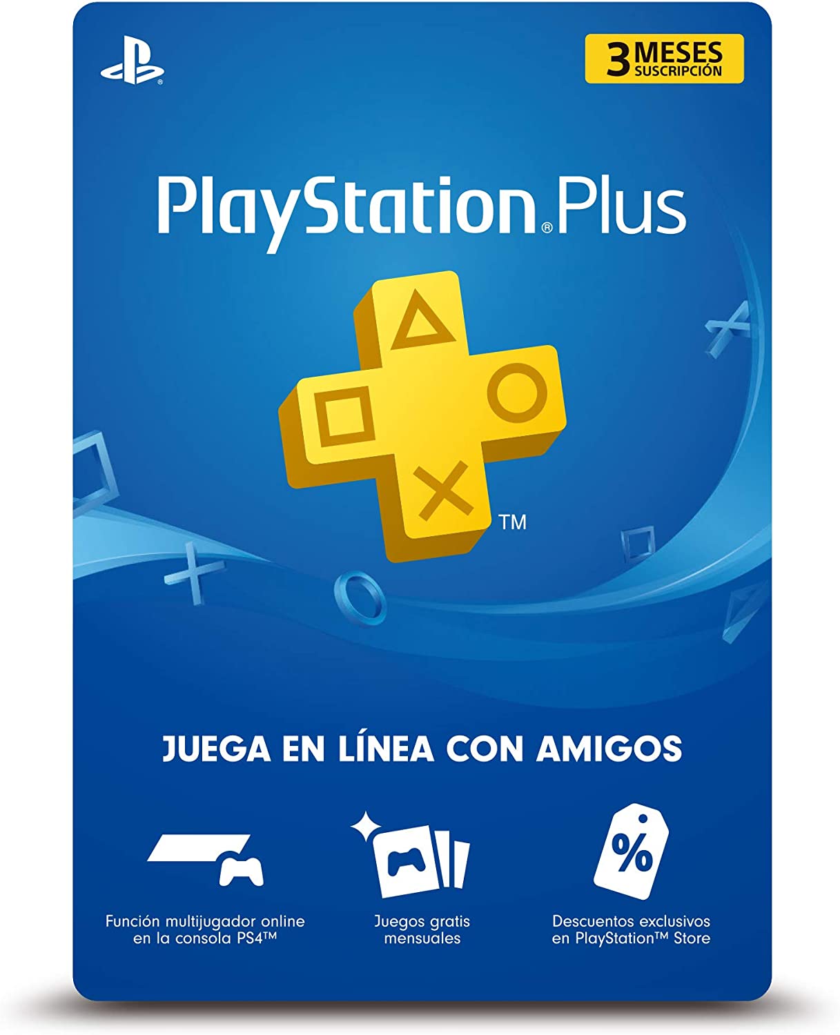 Tarjeta electrónica de suscripción de 3 meses a PlayStation Plus